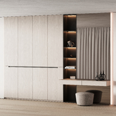 560 hallway zone 16 built in wardrobe with pouf