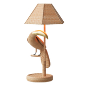 Handmade Wicker Toucan Table Lamp