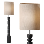 Lightsandlamps Aska Charred Wood Floor Lamp