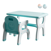 Toddler Activity Table with Built-in Shelves and Storage