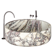 Handcrafted Round Marble Bathtub by Elemento