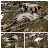 Snow and rock procedural material Vol01