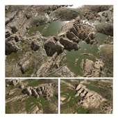 Realistic Rocky Swamp Terrain