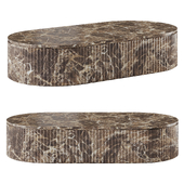 Byron Reeded Stone Coffee Table