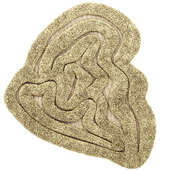 Rolling Tides Organic Shaped Shag Wool Rug