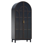 Camille Arched Glass Paned Storage Cabinet