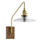 Retro Style Sepia Bowl Wall Sconce