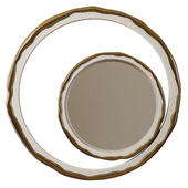 Shagreen Mirror with a Bronze-Patina Brass Frame by R&Y Augousti