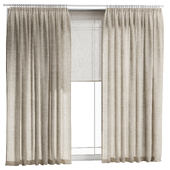 Beige linen curtains