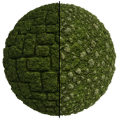 FB1052 moss stone coverings | 2MAT | PBR | 4k