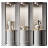 Decorative stand with vases
