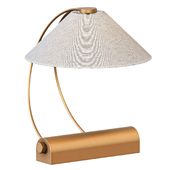 Deska - aged brass and linen task lamp