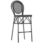 Euro Style Erlend Outdoor Bar Stool Black