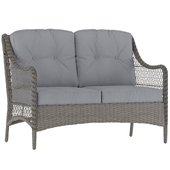 Corvus Vasconia outdoor rattan sofa brown