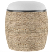 Uttermost Island Straw Accent Stool