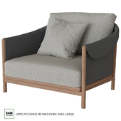 Кресло GRAO из массива тика large