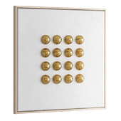 Golden hemispheres wall art
