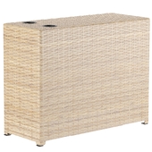 outdoor garden rattan side table