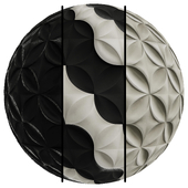 FB1057 3D Panel Hyperbolic texture covering | 3 mat | 4k | Seamless