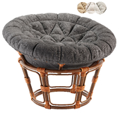 Blazing Needles Black Solid Chair Cushion