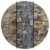 FB1060 Ashlar Stone Veneer texture covering | 3mat | 4k | Seamless