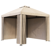 himmelsoe gazebo with curtains