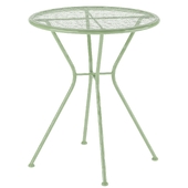 Outogether Steel Metal Round Table for Outdoor Patio