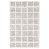 Gray and Ivory Plaid Area Rug
