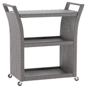 Crosley Furniture Palm Harbor Outdoor Wicker Rolling Bar