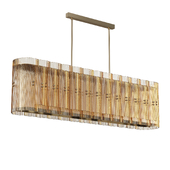 Circa Brass and Murano Glass Chandelier