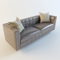 Leather brown sofa - Диваны - 3D модель