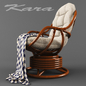 Кресло-качалка Kara с подушкой Utomo Rattan - Кресла - 3D модель - фото 2