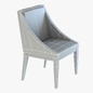 West Elm Curved Upholstered Chair - Стулья - 3D модель - фото 3