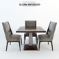 Dining chair Radia by Sloan Miyasato - Стол + стул - 3D модель