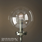 Rh bistro globe clear glass 12 nickel milk - Подвесной - 3D модель - фото 2
