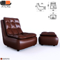 ATLAS City armchair and pouf - Кресла - 3D модель