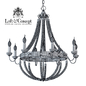 Люстра Rattan Chandelier Metall 8 Loft Rope Light - Подвесной - 3D модель - фото 3