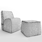 Exteta Soft Armchair and Pouff - Кресла - 3D модель - фото 3