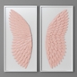 HAND-FOLDED PAPER ANGEL WING ART - PINK - Другие предметы интерьера - 3D модель