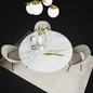 West elm set 12 - Стол + стул - 3D модель - фото 2