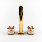 Gold faucet - Смеситель - 3D модель - фото 2