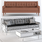 Crosby Mid Century Sofa and Pop-Up Storage Coffee Table - Диваны - 3D модель - фото 3