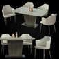 Dining group ITALGRUPPO - Стол + стул - 3D модель