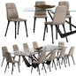 Cattelan italia Diana chair Skorpio table set - Стол + стул - 3D модель