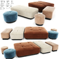 Minotti Jacques Poufs Set - Другая мягкая мебель - 3D модель