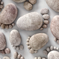 Stone leg traces decor  / Каменный  декор следы ног - Другие предметы интерьера - 3D модель - фото 2