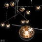 Lampatron Technum Chandelier set.v2  3 and 9 clear shades - Подвесной - 3D модель - фото 2