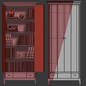 Книжный шкаф двухдверный Manhattan. Bookcase - Шкафы - 3D модель - фото 3