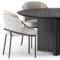 FIL NOIR chair and LOU Table by Minotti - Стол + стул - 3D модель - фото 2