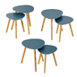 Журнальный столик 2-Pc Nesting Table Set in Blue and Natural Finish - Столы - 3D модель - фото 3
